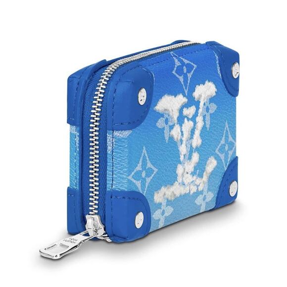Louis Vuitton Soft Trunk NW Clouds Blue Monogram White Necklace Wallet Strap Bag - Picture 3 of 12